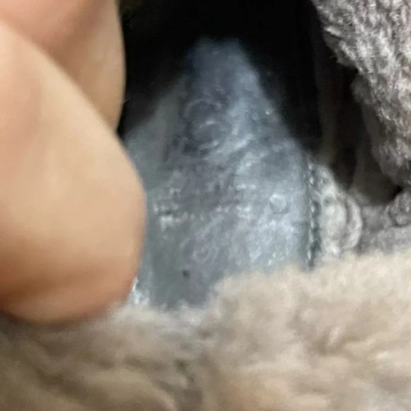 Genuine Sheepskin Winter BOOTS / Booties SIZE 36/5.5 ITALY Black Leather - Picture 8 of 9